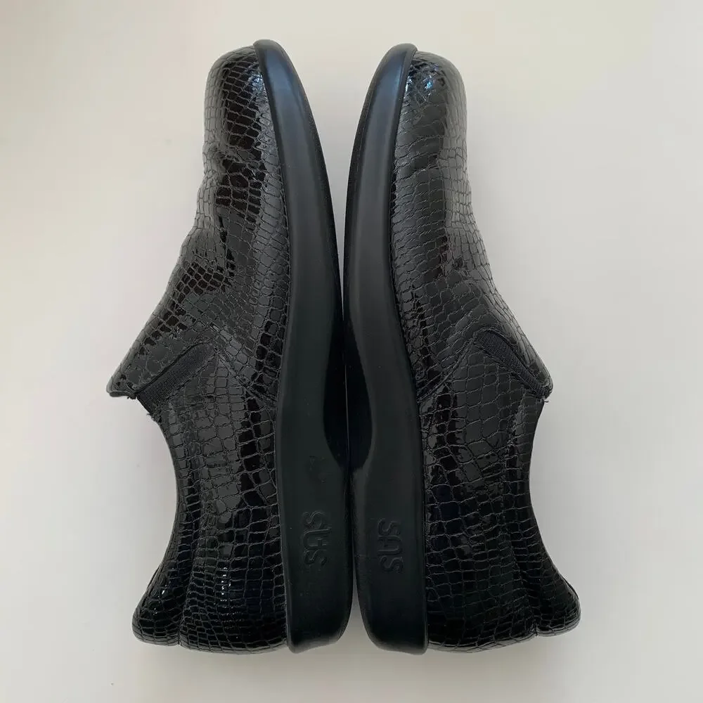 SAS Viva C Black Patent Leather Slip-on Size 8N